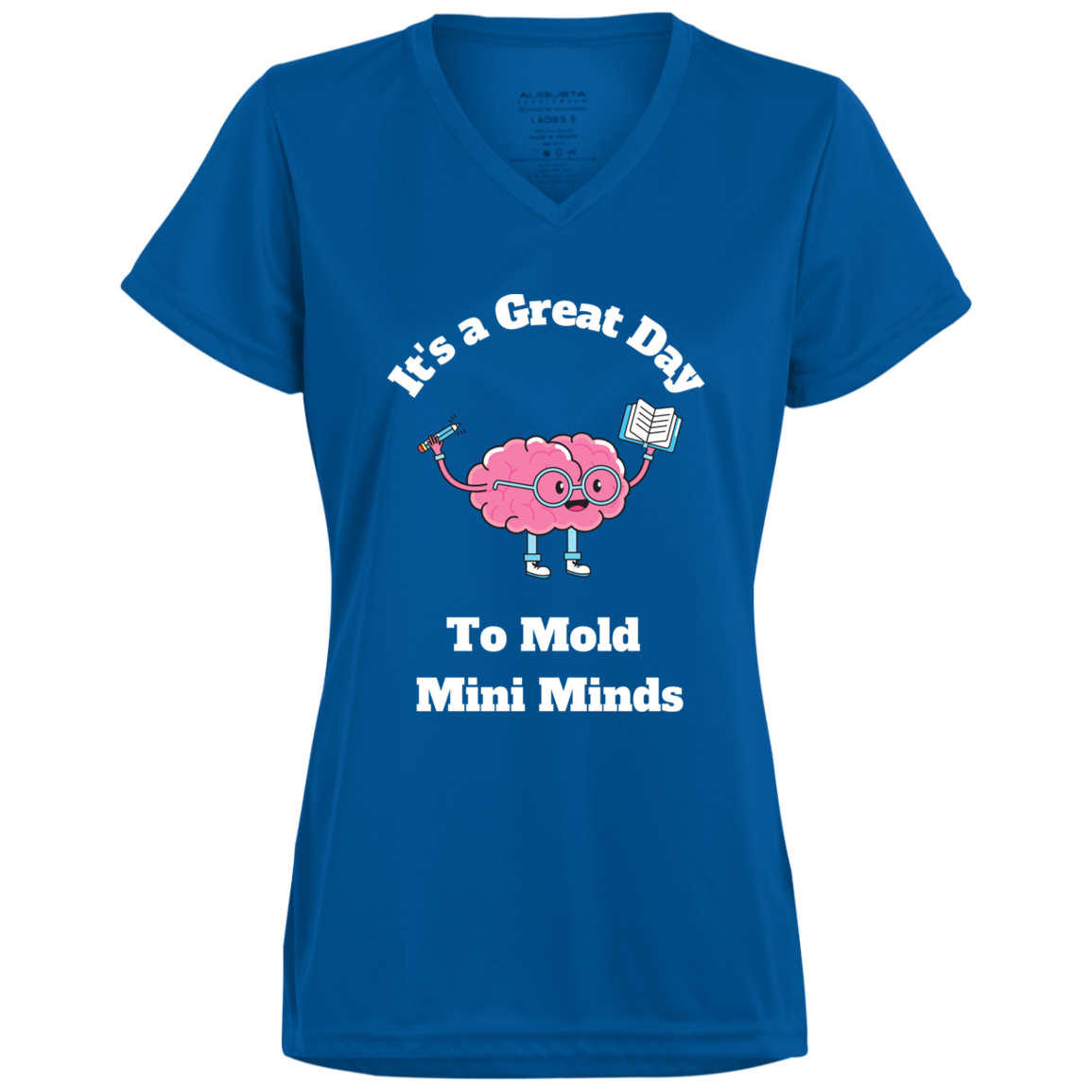 Mold Mini Minds (Wht Ltr) - Ladies’ V-Neck