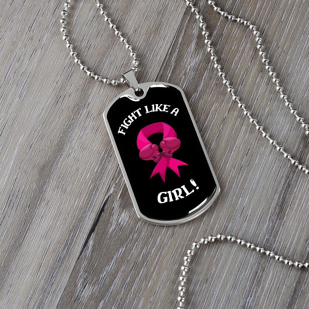 GIRL FIGHT - DOG TAG (BLACK BACKGROUND)