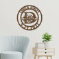 Ornate Circle Style - Personalized Names Monogrammed Wall Art