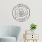 Ornate Circle Style - Personalized Names Monogrammed Wall Art