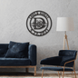 Ornate Circle Style - Personalized Names Monogrammed Wall Art