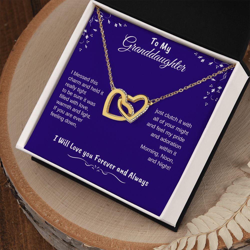 To My Granddaughter - Blessed Charm (Interlocking Necklace)
