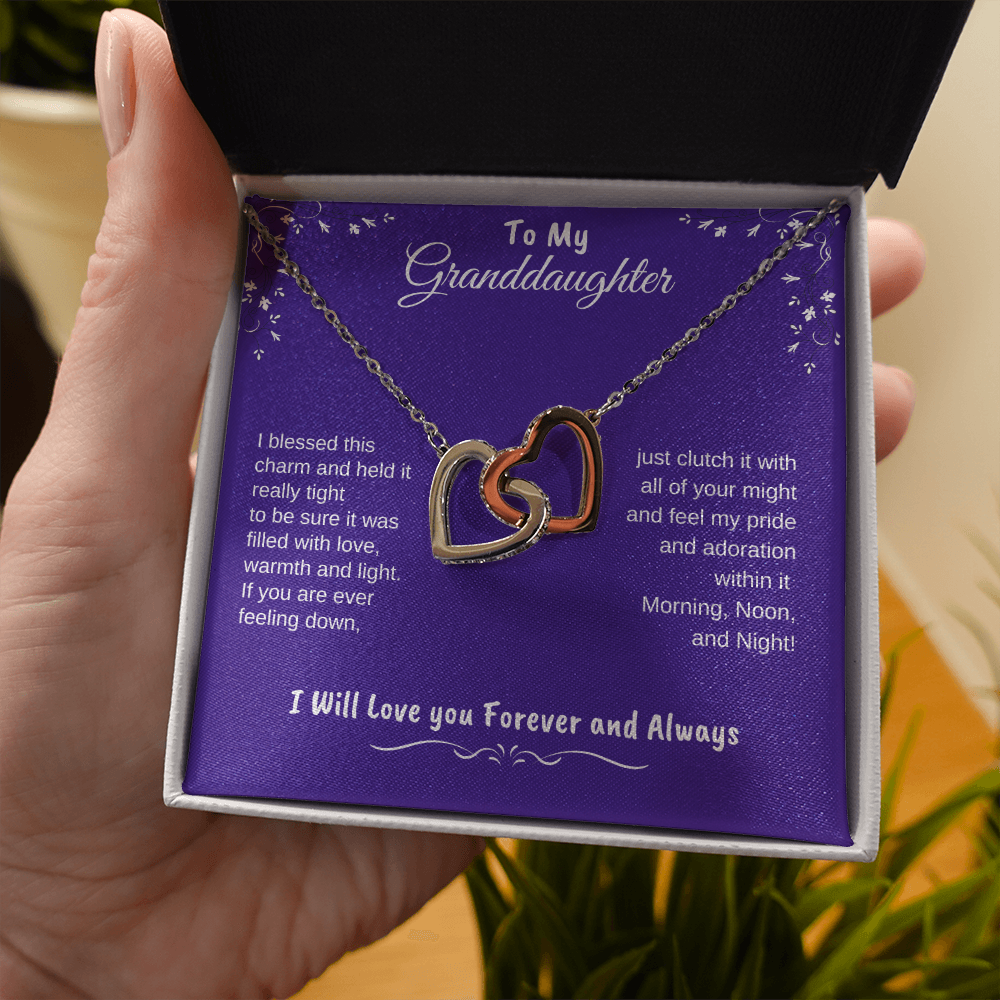 To My Granddaughter - Blessed Charm (Interlocking Necklace)