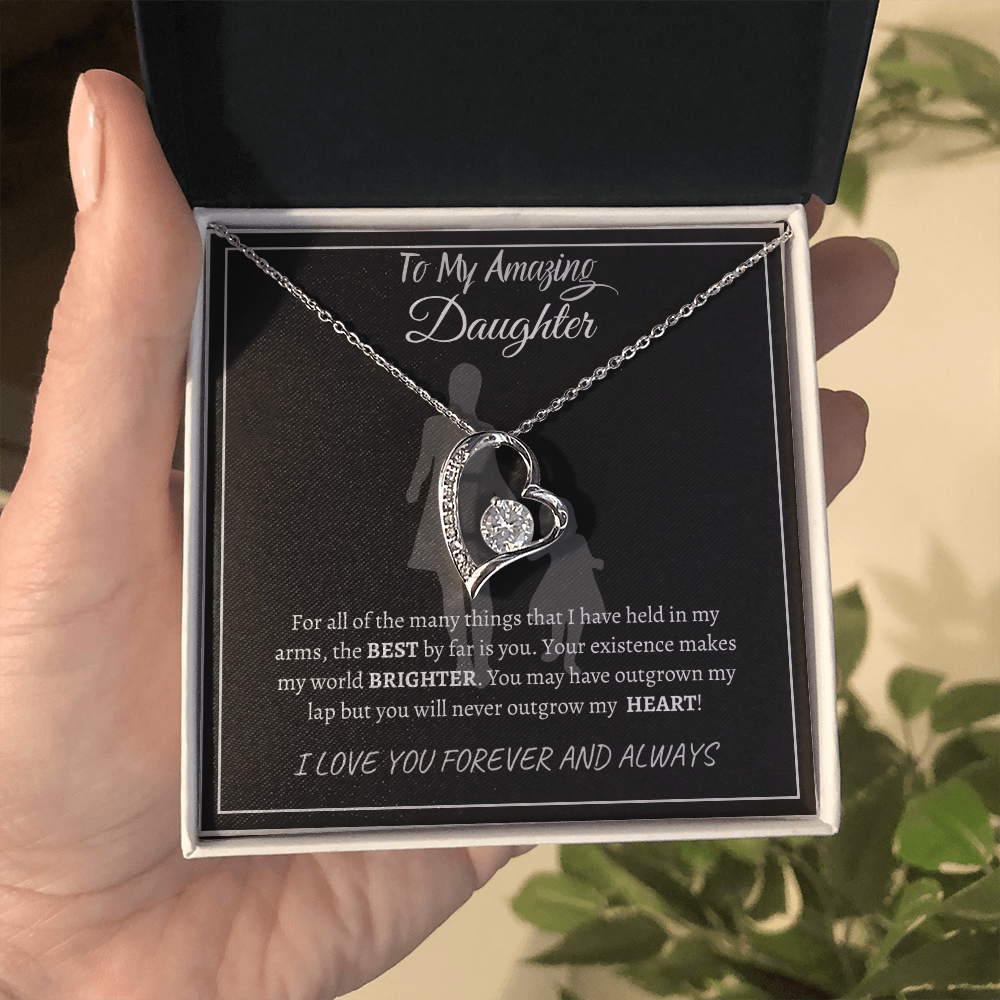 Amazing Daughter - Love You Forever From Mom (Forever Necklace)
