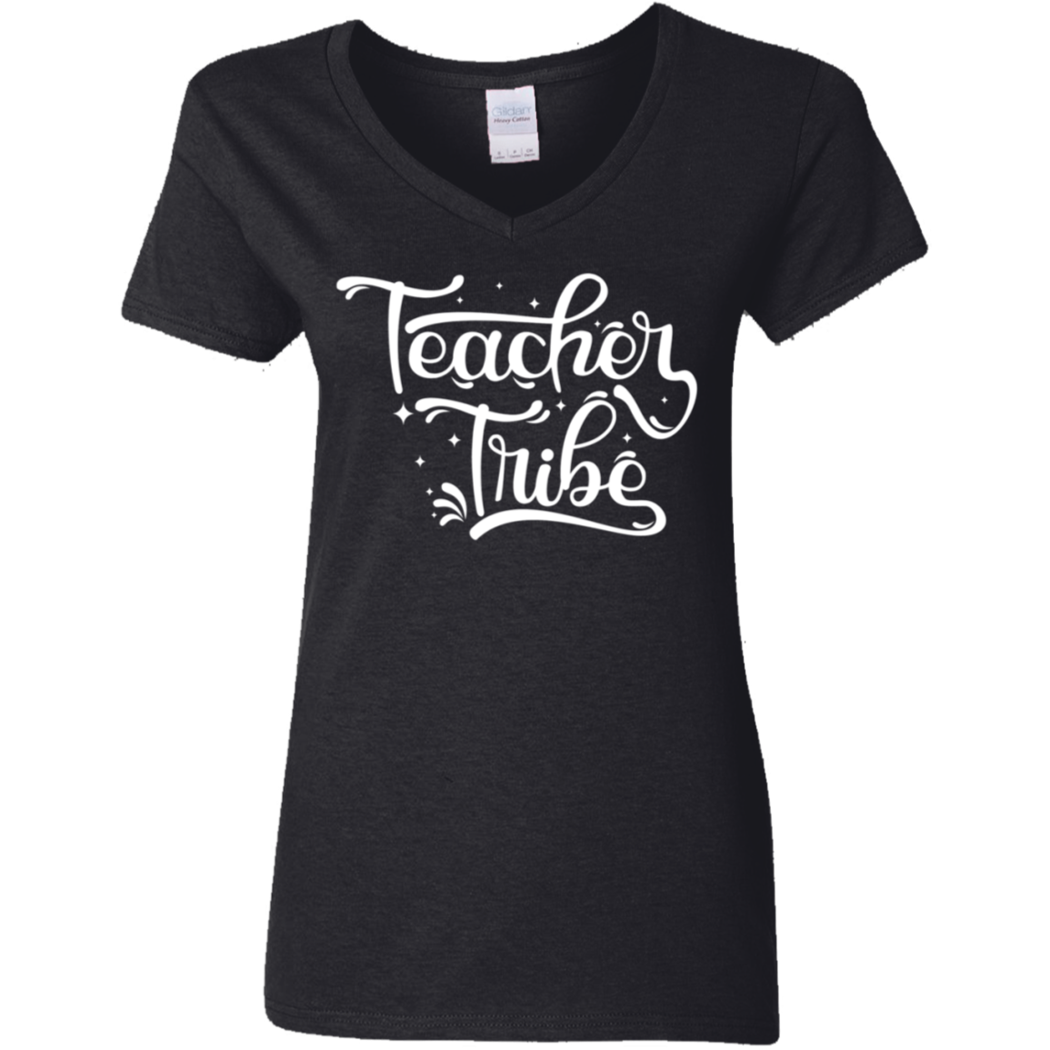 Teacher Tribe = Ladies' V-Neck