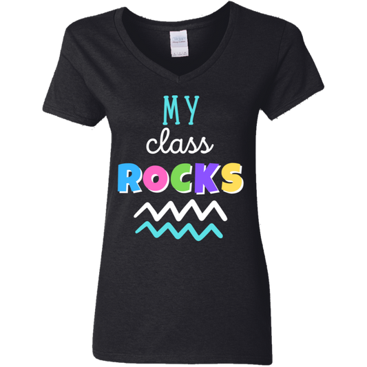 My Class Rocks - Ladies' V-Neck