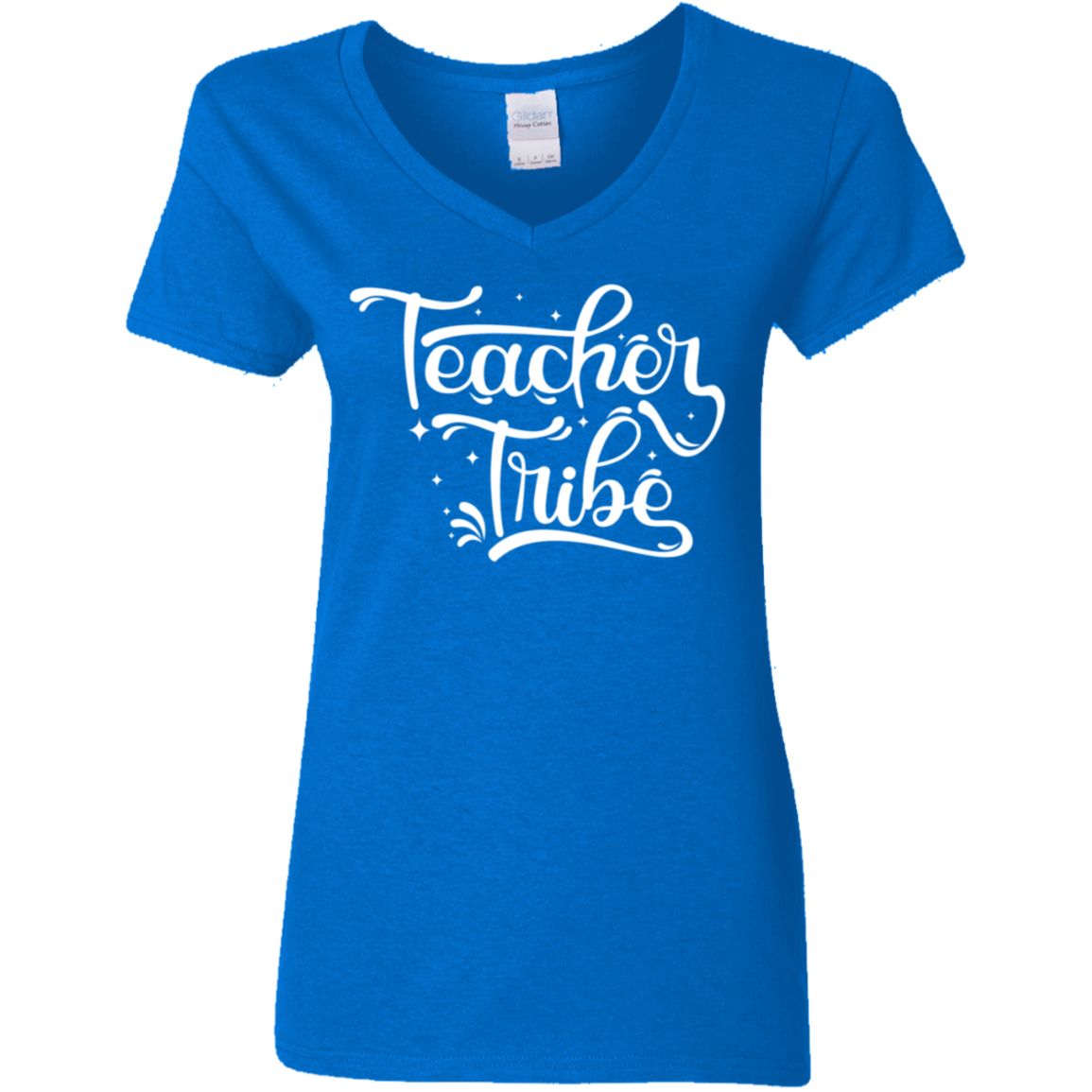 Teacher Tribe = Ladies' V-Neck