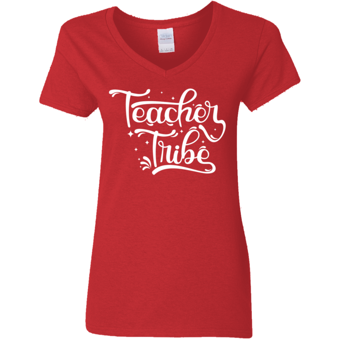 Teacher Tribe = Ladies' V-Neck