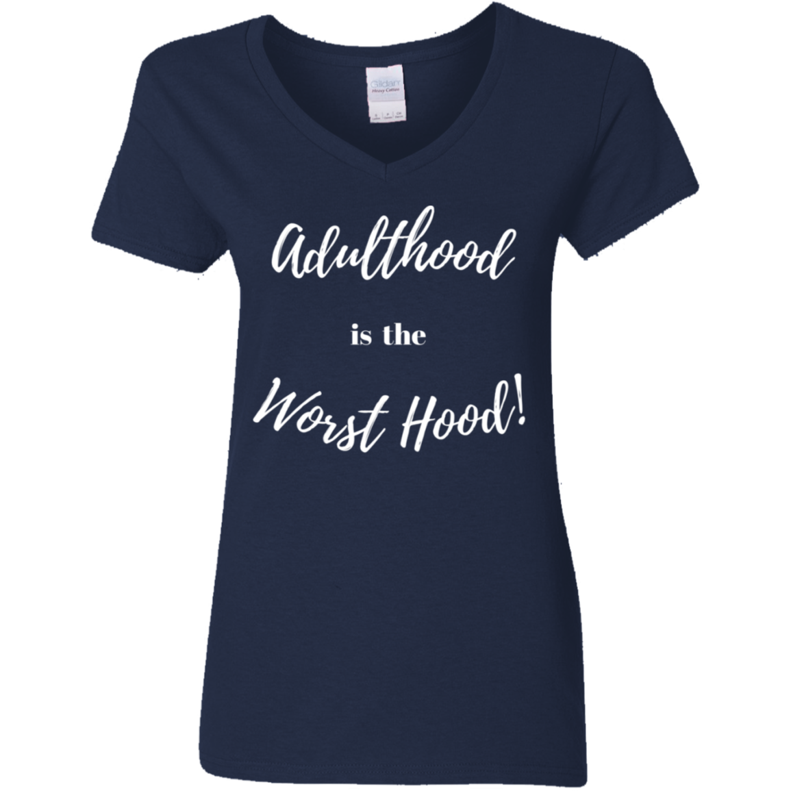 Adulthood is Worst Hood - Ladies' V-Neck