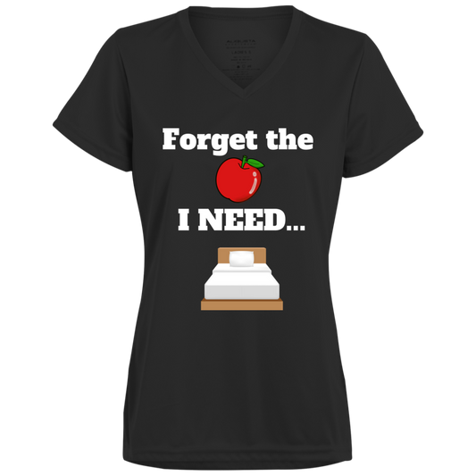 Forget the Apple/Bed - Ladies’ V-Neck Tee
