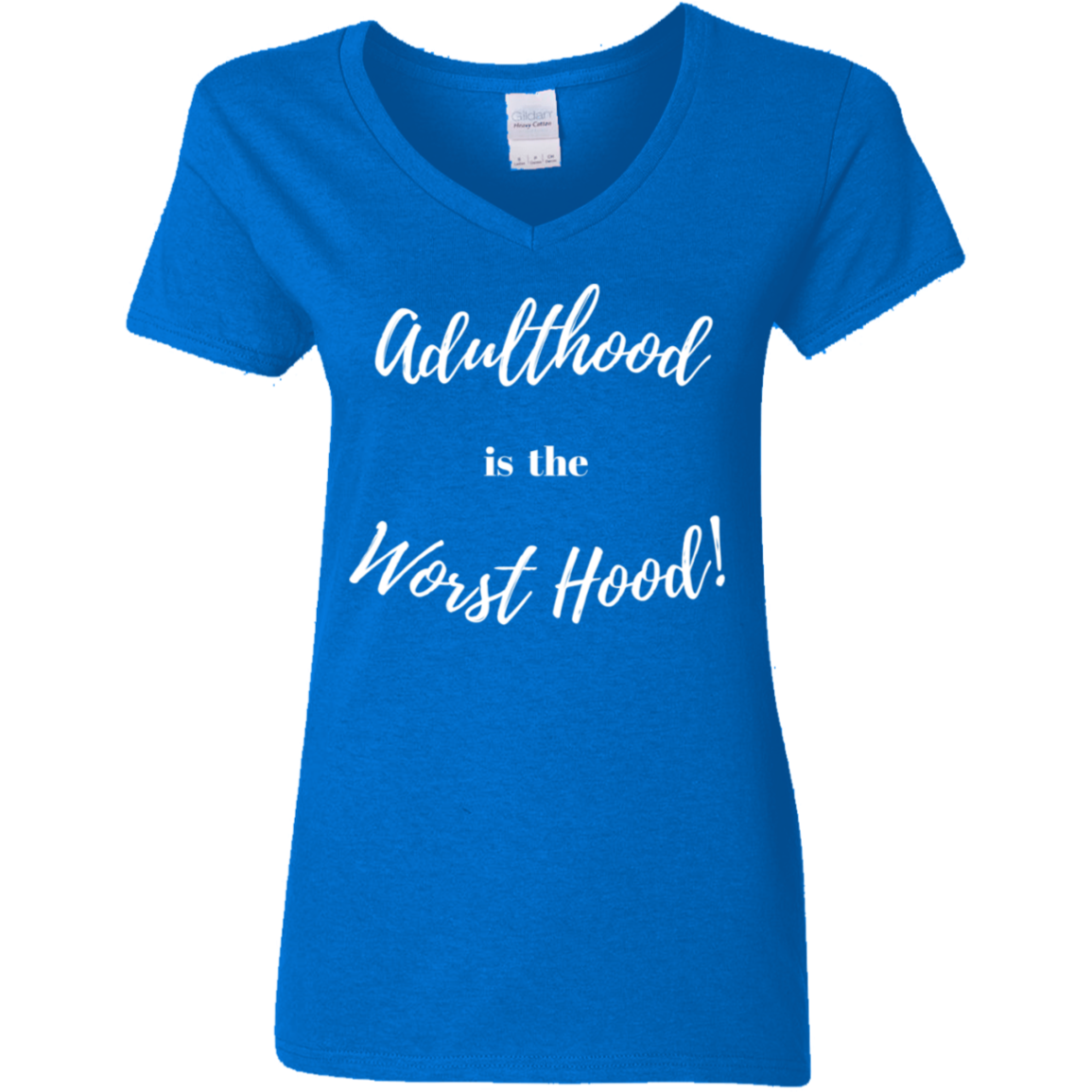 Adulthood is Worst Hood - Ladies' V-Neck