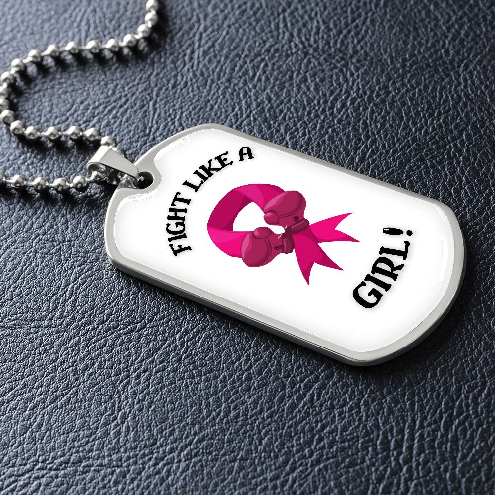 GIRL FIGHT - DOG TAG WHITE