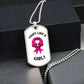 GIRL FIGHT - DOG TAG WHITE