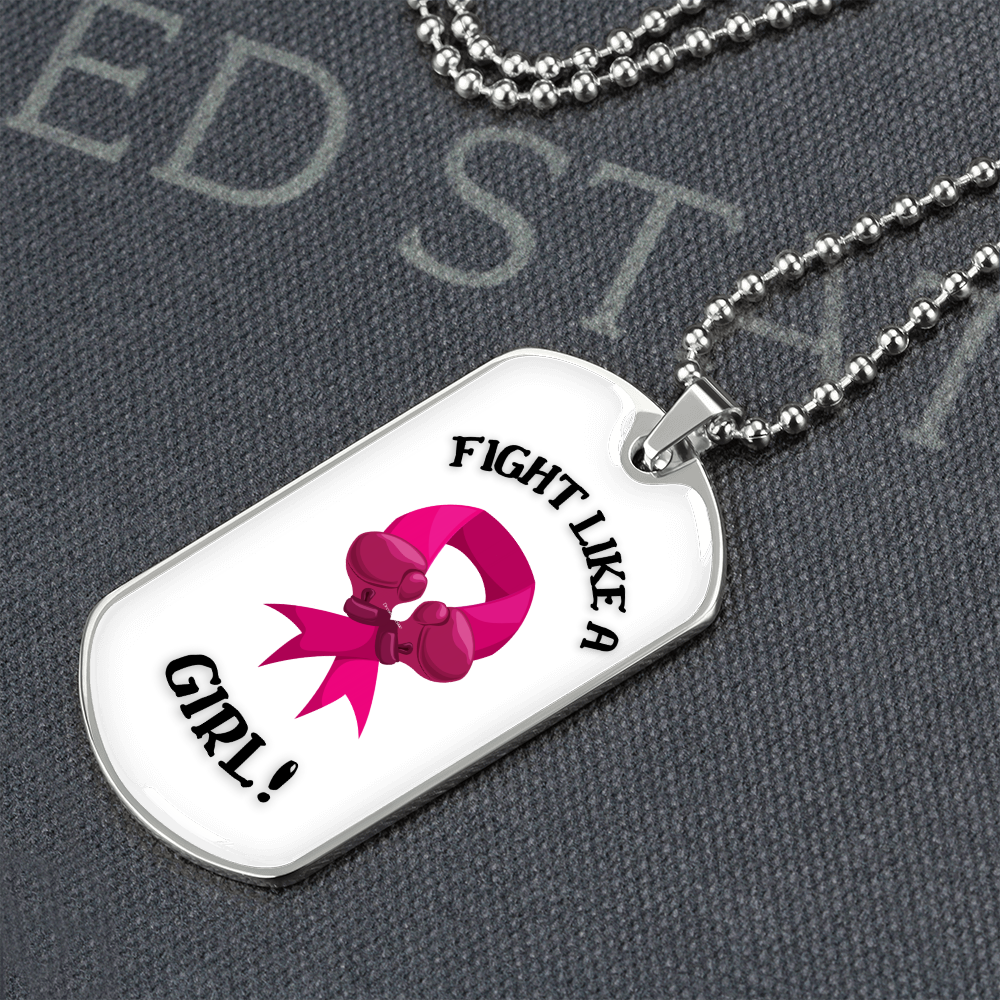 GIRL FIGHT - DOG TAG WHITE