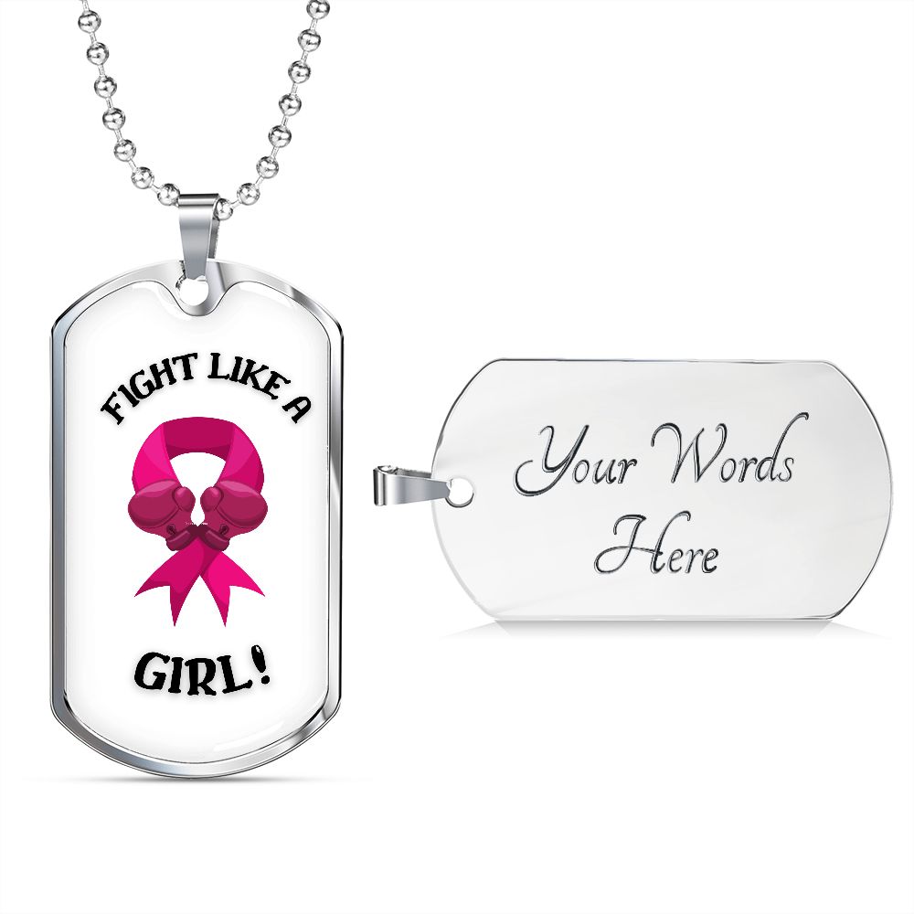 GIRL FIGHT - DOG TAG WHITE