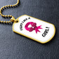 GIRL FIGHT - DOG TAG WHITE