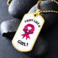 GIRL FIGHT - DOG TAG WHITE