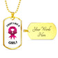 GIRL FIGHT - DOG TAG WHITE