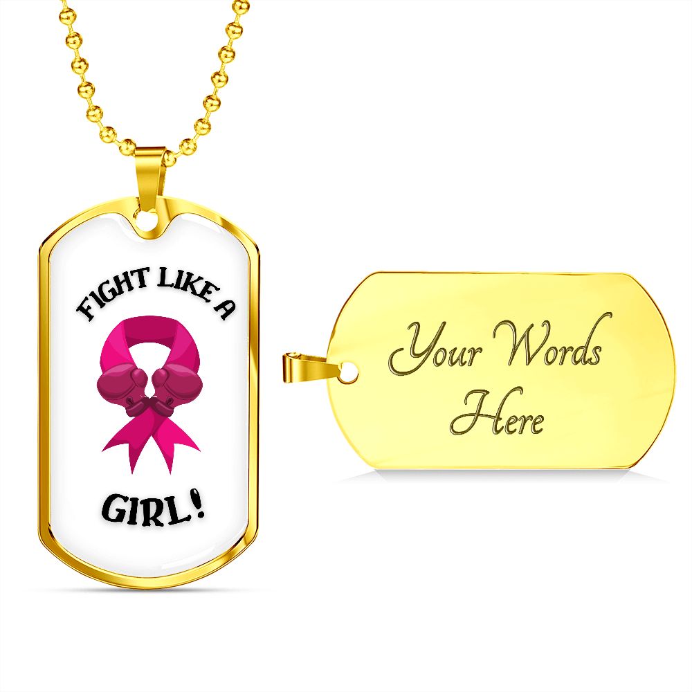 GIRL FIGHT - DOG TAG WHITE