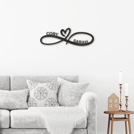 Love for Infinity - Personalized Names Wall Art