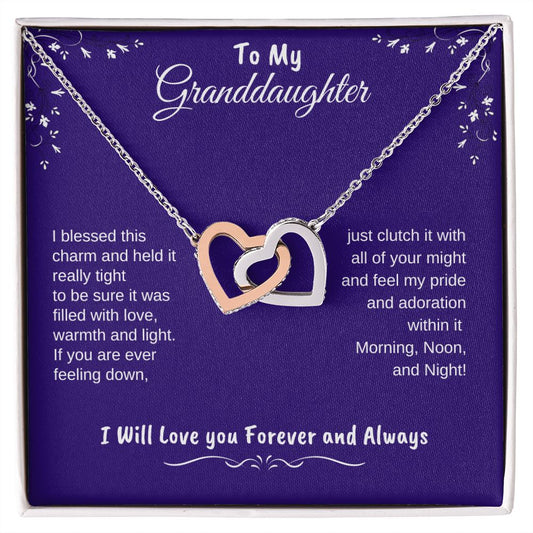 To My Granddaughter - Blessed Charm (Interlocking Necklace)
