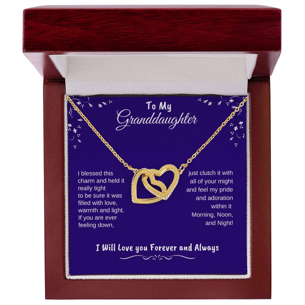 To My Granddaughter - Blessed Charm (Interlocking Necklace)