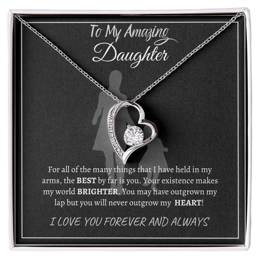 Amazing Daughter - Love You Forever From Mom (Forever Necklace)