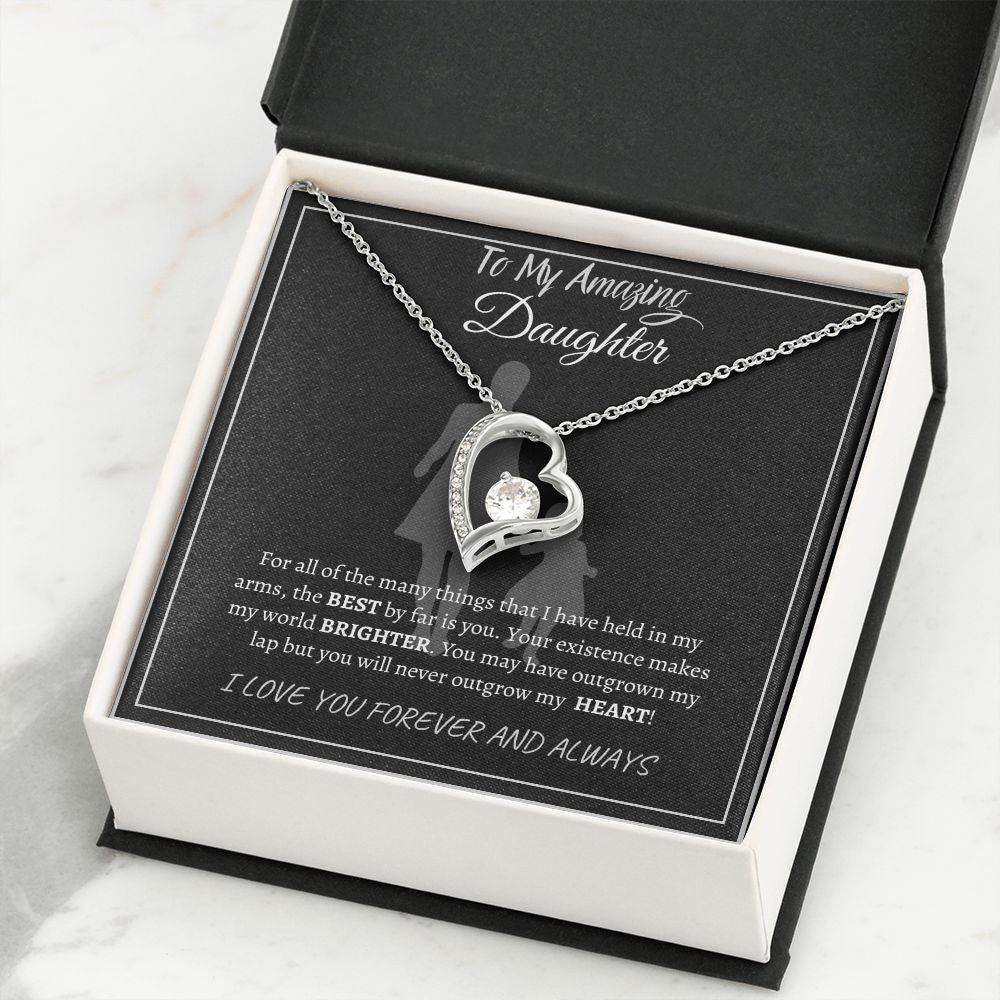 Amazing Daughter - Love You Forever From Mom (Forever Necklace)
