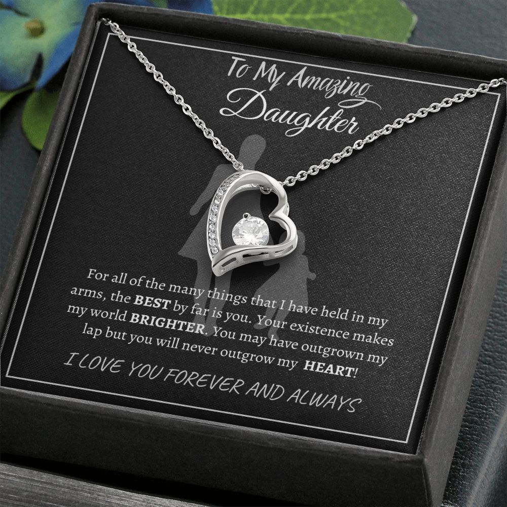 Amazing Daughter - Love You Forever From Mom (Forever Necklace)