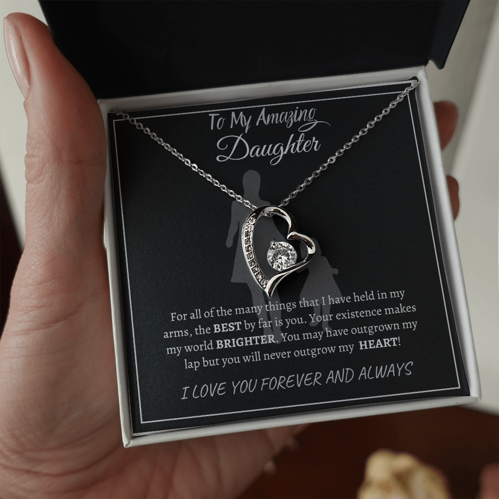 Amazing Daughter - Love You Forever From Mom (Forever Necklace)