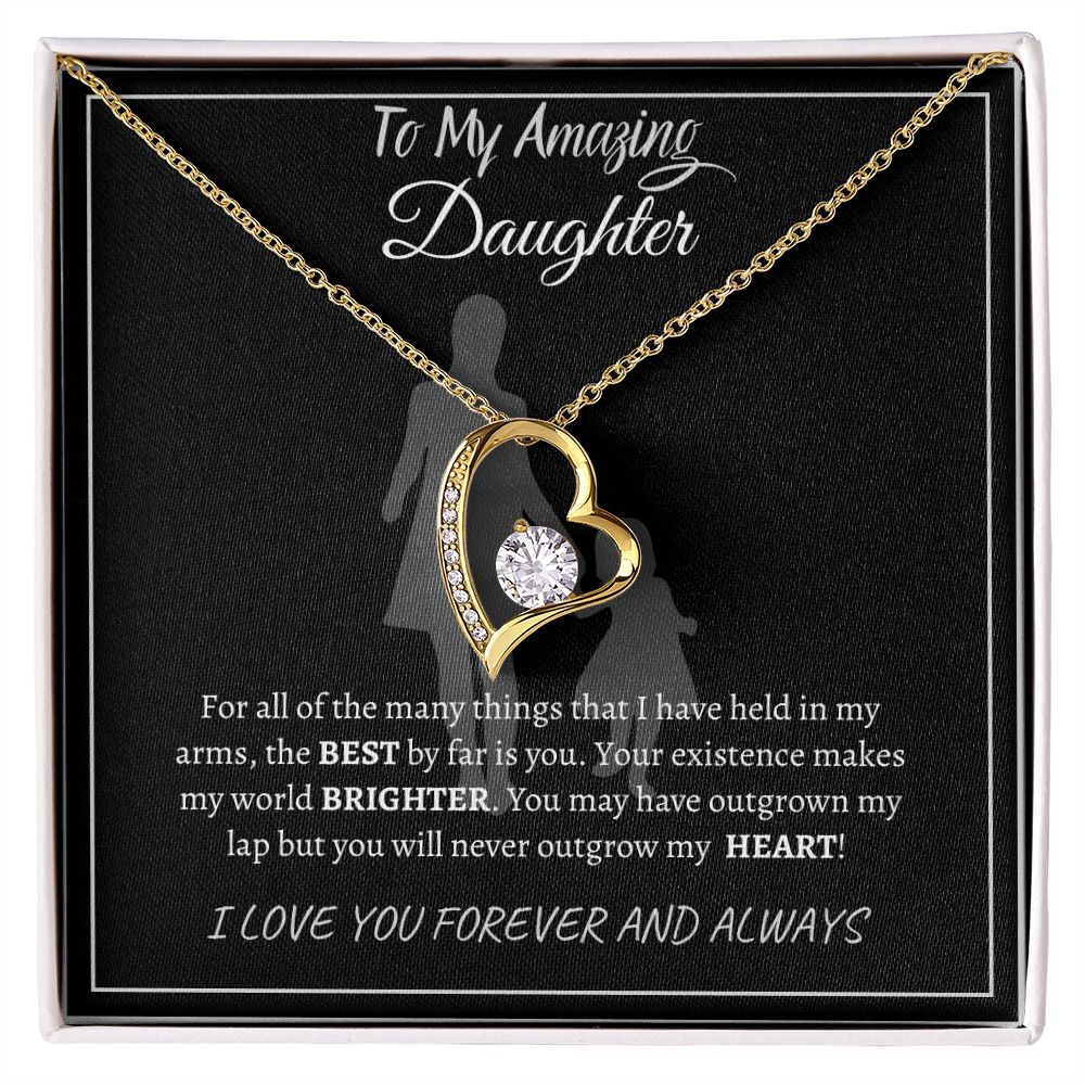 Amazing Daughter - Love You Forever From Mom (Forever Necklace)